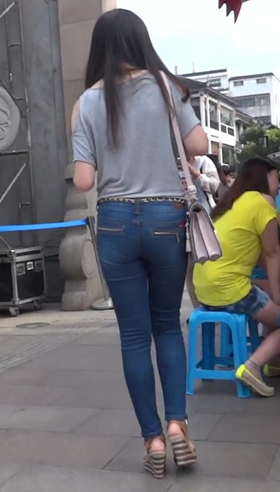 [SP-789YD]街拍袅袅娉娉的牛仔裤美女