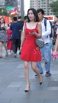 [TP-058ON]街头随拍之身姿曼妙的包臀裙高挑女生